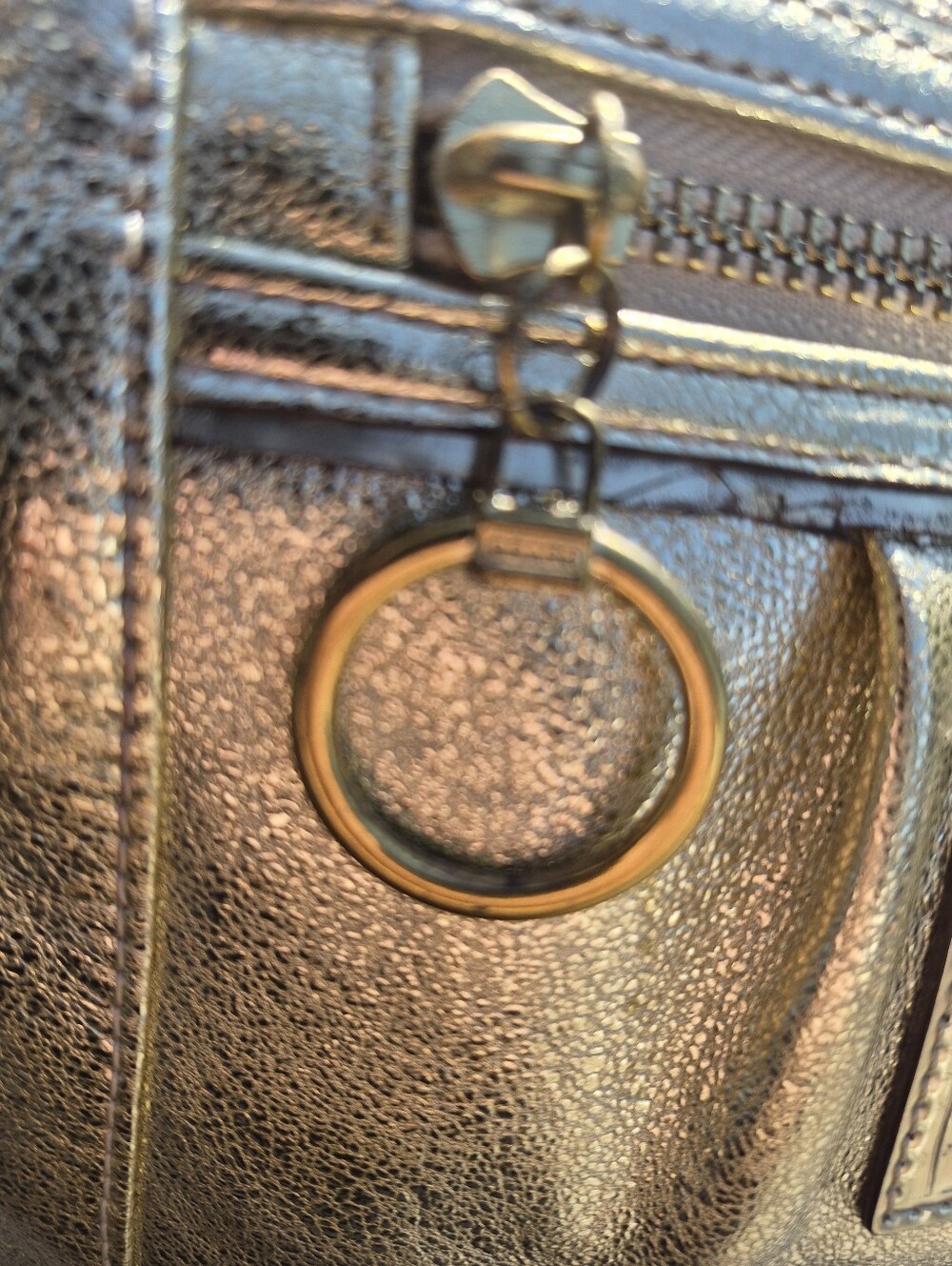 Coach Poppy "Jazzy" Hobo Crossbody Bag in Metallic Gold - Picture 10 of 16